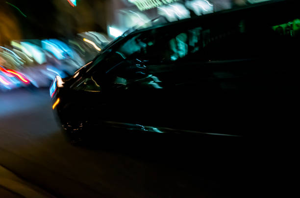 istock BLACK CAR IN THE NIGHT AT TORONTO 1458845896