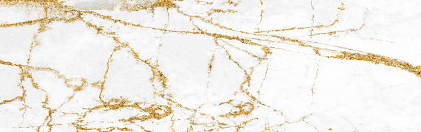 istock White gold marble luxury texture golden line pattern abstract background. Panoramic Marbling texture design for Banner, invitation, wallpaper, headers, website, print ads, packaging design template 1458849251