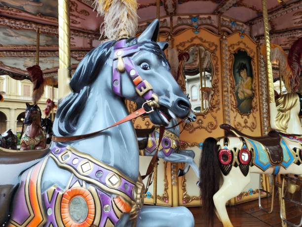 istock Horses in carrousel 1458853754