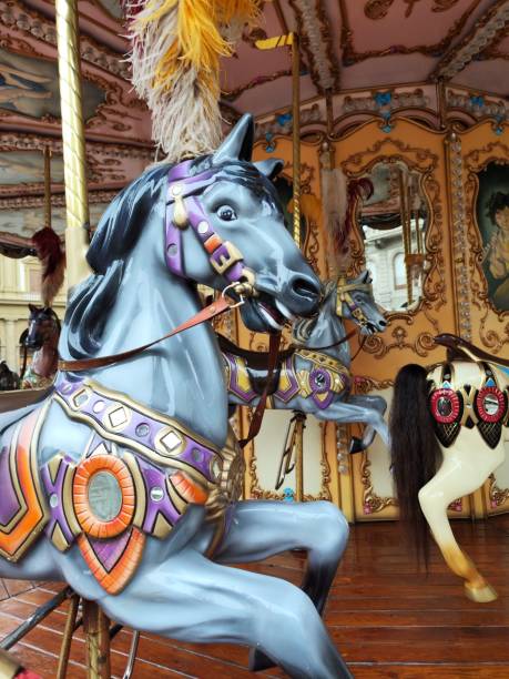 istock Horses in carrousel 1458853770