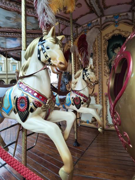 istock Horses in carrousel 1458853790