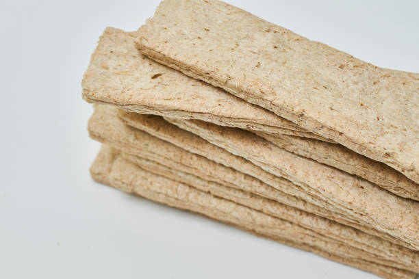 istock Rye crispbread on white background. Close up 1458862999