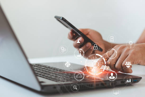istock Ai technology concept. Customer service management and new technology big data and business automation process strategy digital transformation change internet of thing, cloud computing, smart industry 1458873307