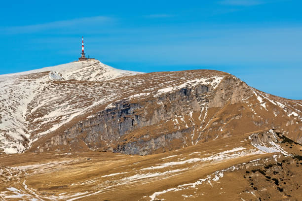 istock Communication tower at the top of mountain 1458875490