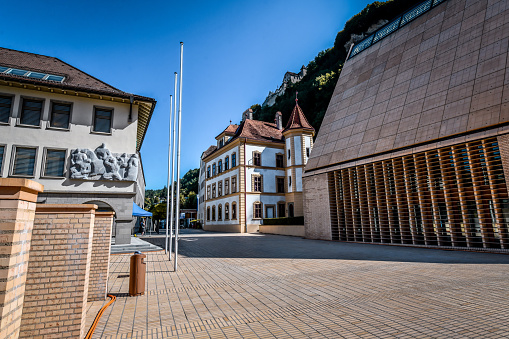 The Landtag of the Principality of Liechtenstein In The Center Of Vaduz, Liechtenstein