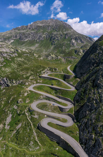 istock A green pass road from above 1458881296