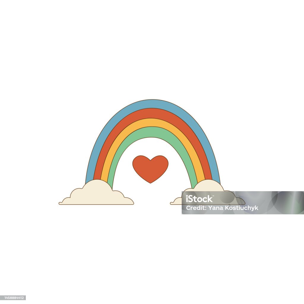 groovy-rainbow-and-cloud-with-deco-elements-design-for-card