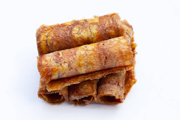 istock Sun dried banana roll snacks 1458895679