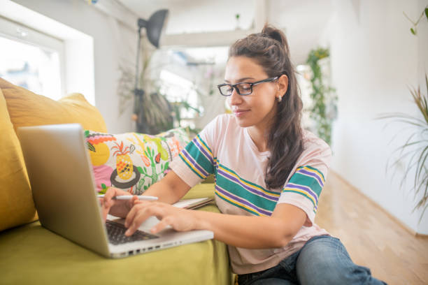 istock Woman working from home 1458914138