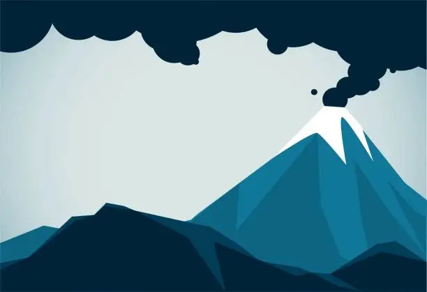 Vector illustration of Volcano