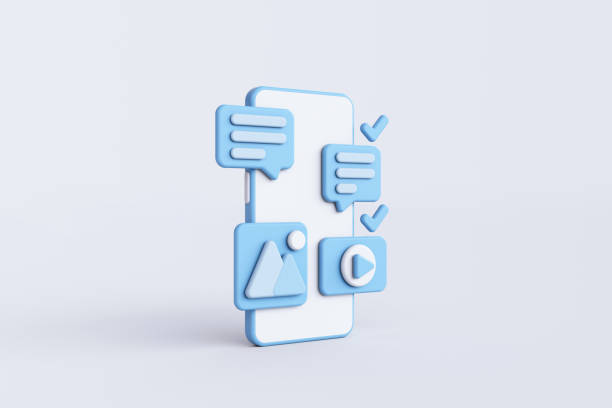 istock 3D Social media platform, online social communication applications concept 1458918657