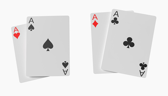 All aces, clipping path.