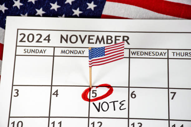 istock Flag on Election 2024 November Calendar 1458919789