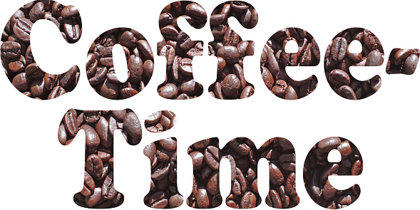 Coffee-Time sign picturing coffee beans