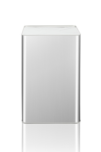 Silver Colored Cheese Tin  On White Background