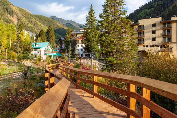 istock Boardwalk in Taos Ski Valley, New Mexico 1458935823