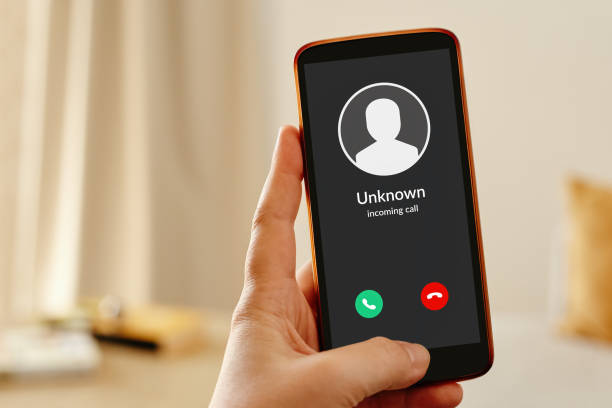 istock Incoming suspected spam call concept 1458945070