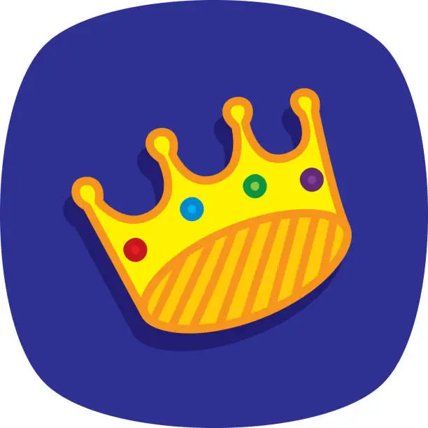 Vector illustration of Crown Doodle 1