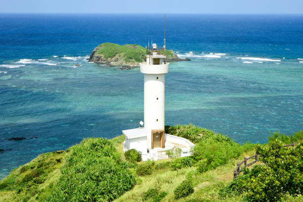 istock Beautiful ocean view from a lighthouse in Okinawa 1458958808