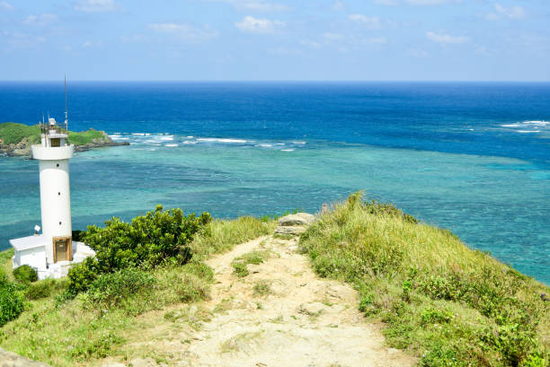 istock Beautiful ocean view from a lighthouse in Okinawa 1458958839