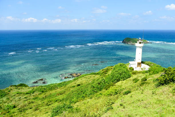 istock Beautiful ocean view from a lighthouse in Okinawa 1458958846