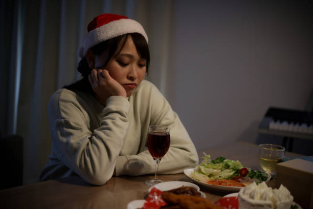 istock woman spending christmas alone 1458960260