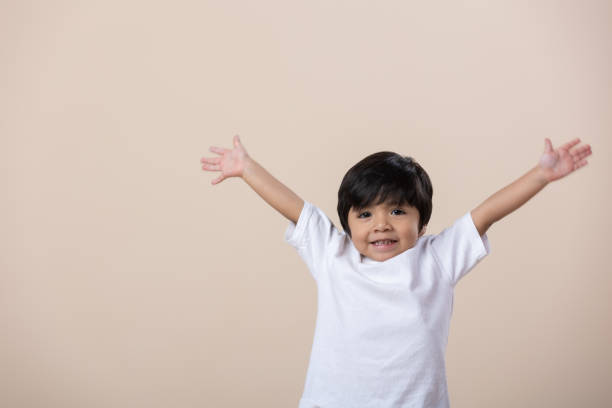 istock Happy Mexican little boy arms wide open 1458963386