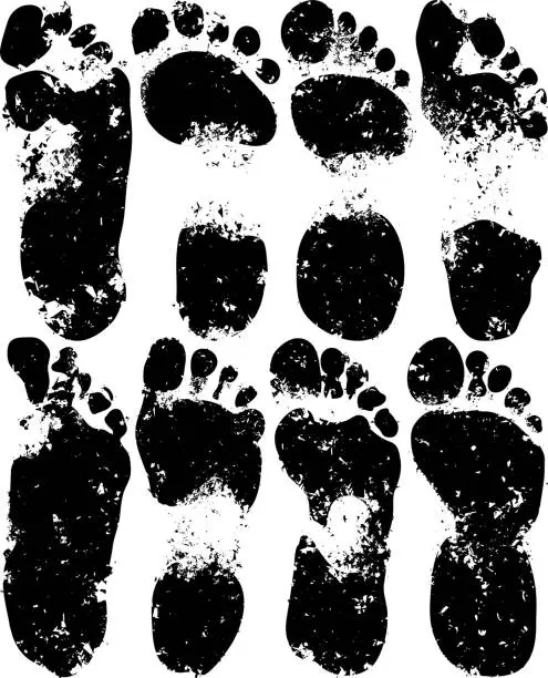 Vector illustration of Footprints