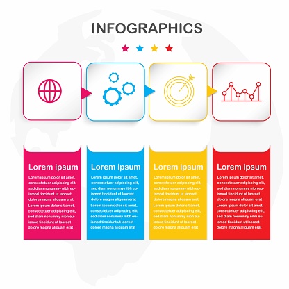 Process Success Business Process Graph Step To Success Diagram And Chart Illustration ...