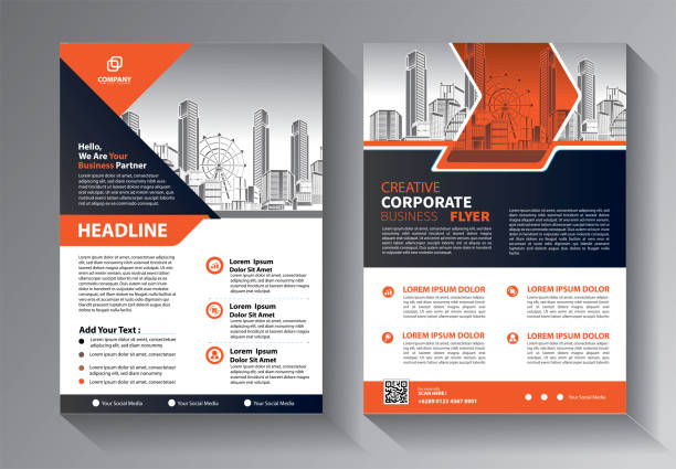 design brochure flyer business template Business abstract vector template. Brochure design, cover modern layout, annual report, poster, flyer in A4 with colorful triangles, geometric shapes for tech, science, market with light background progress report stock illustrations