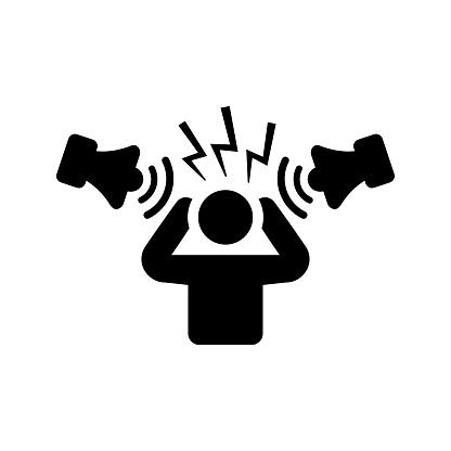 Crackling, loud, music system icon - Simple editable vector EPS file.