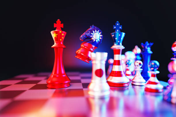 istock USA and China and Taiwan flags chess king on a chessboard 1458984705