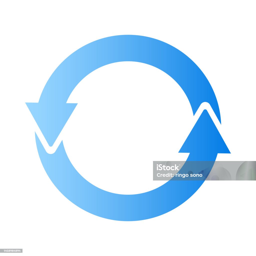 Blue Gradient Round Rotating Arrow Easytouse Vector Data Stock ...