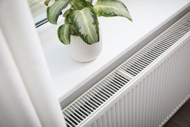 white heating radiator