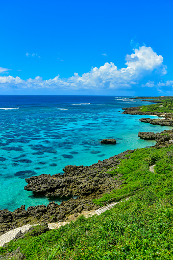 A superb view of Okinawa where the color of the sea is wonderfully beautiful