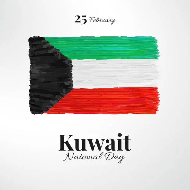 Vector illustration of National Day Kuwait.