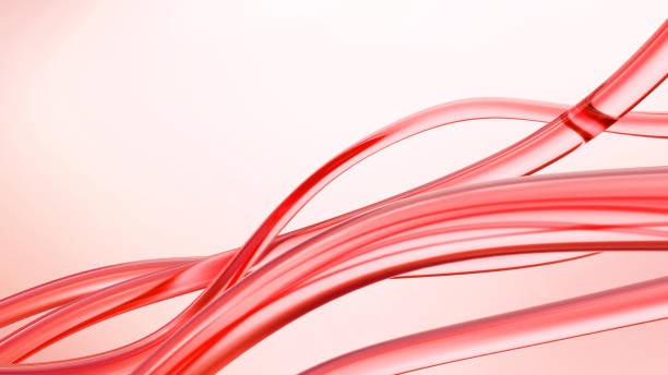 きれいな赤いガラス管の抽象的背景画像 - 血管 ストックフォトと画像