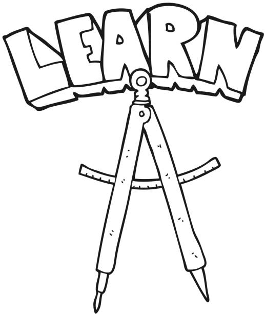 Freehand Drawn Black And White Cartoon Maths Compass Stock Illustration - Download Image Now - iStock Freehand Drawn Black And White Cartoon Maths Compass Stock Illustration - Download Image Now - iStock