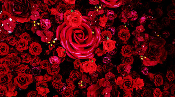 istock Panel of faux roses 1459009321
