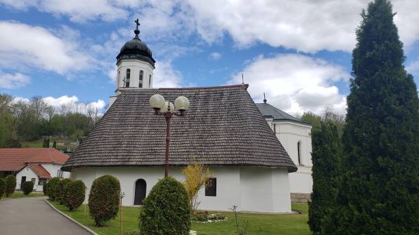 istock Old Church and the bright sky 1459011356