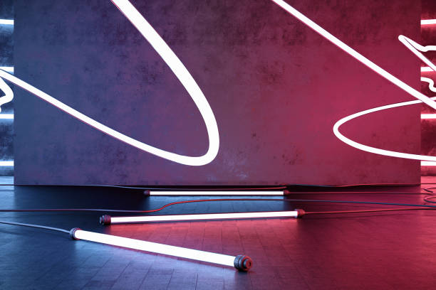 istock Abstract Room Full of Glowing Neon Lights 1459014682