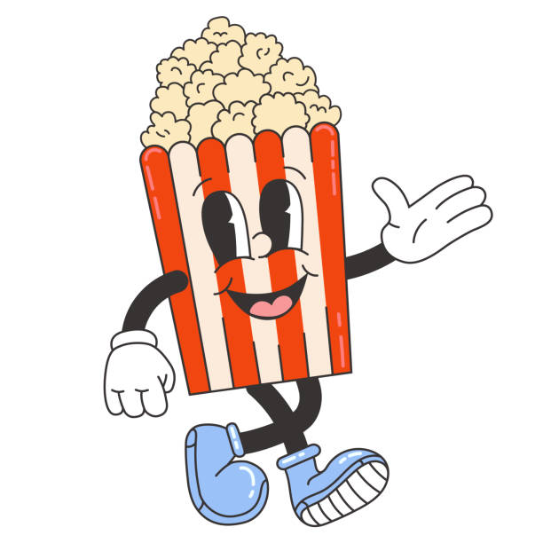 vintage popcorn art