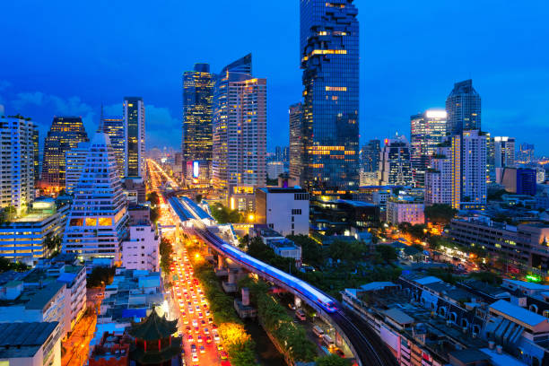 istock The Bangkok Skytrain passes through Chong Non Si Station 1459017701