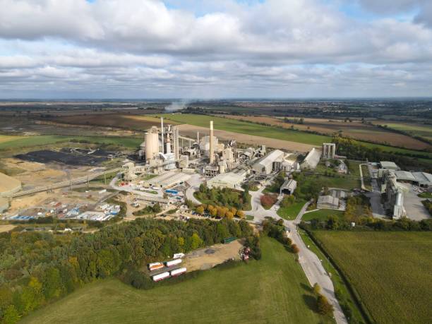 istock Ketton Cement Works Hanson Ready-mixed Concrete site Quarry  drone aerial view 1459025757