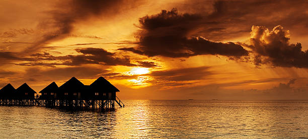istock Beautiful panorama of tropical sunset 145902763