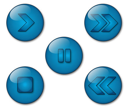 some aqua style icons with VCR-symbols