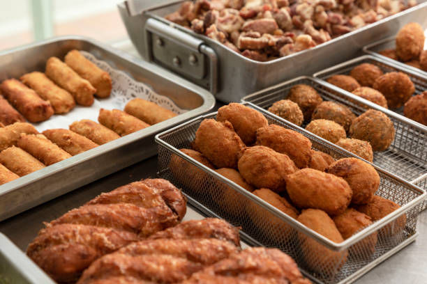 Home cooking croquettes, cooking, frying