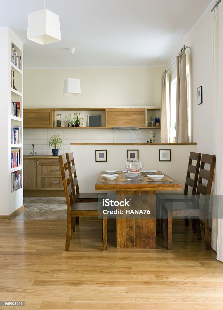 kitchen with dinning room Apartment Stock Photo
