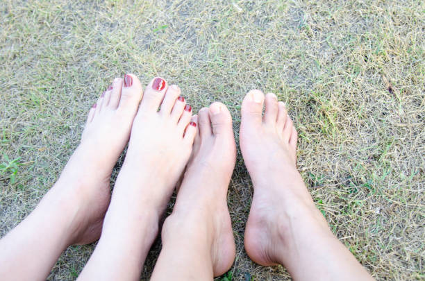 istock Couple foot in valentine concept. 1459031190