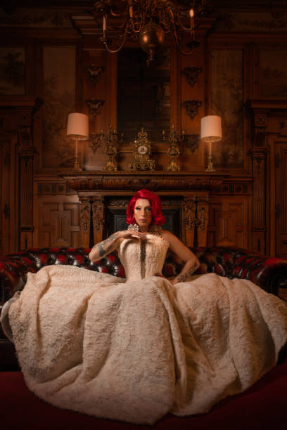 istock A beautiful elegant 1920s style redhead drag queen in a luxury stately home 1459031973